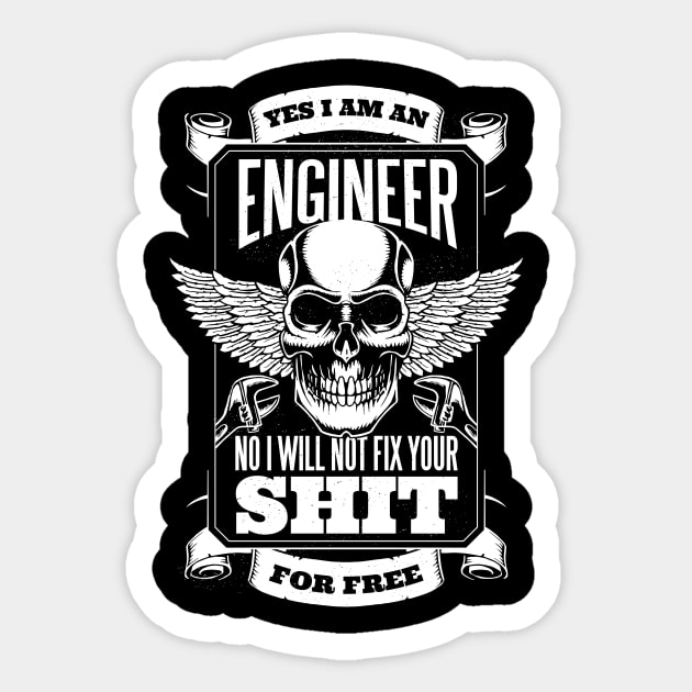 Engineer funny quote Design Sticker by LR_Collections